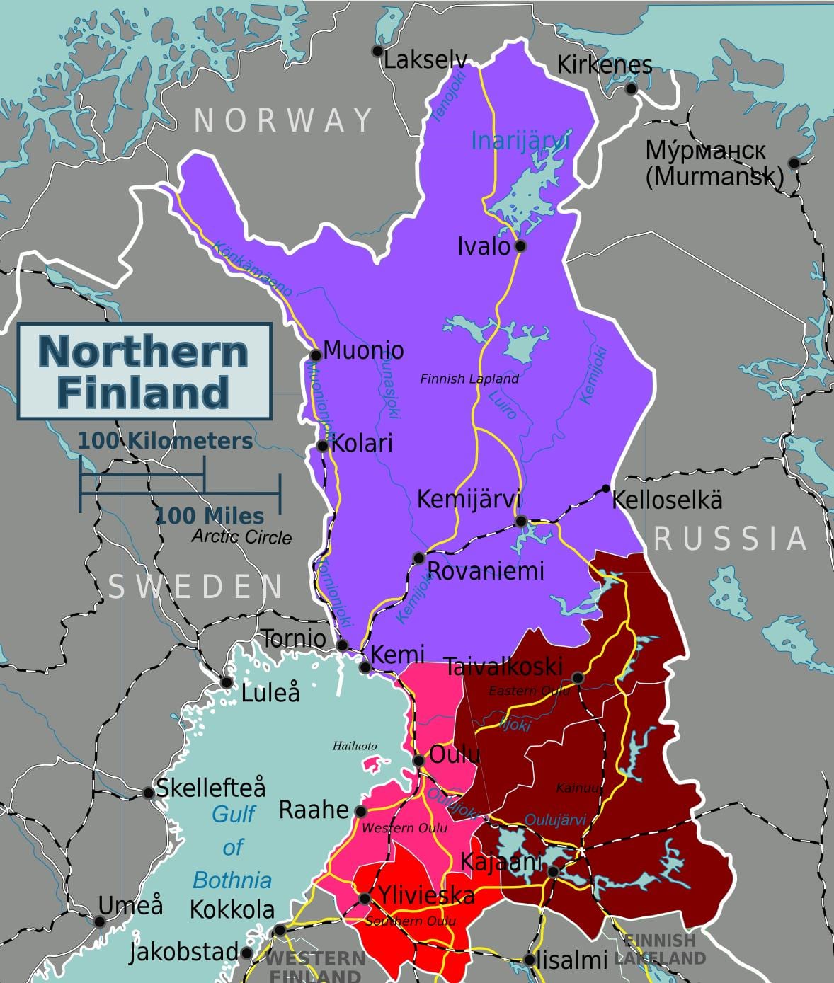 Kaart põhja-Soome