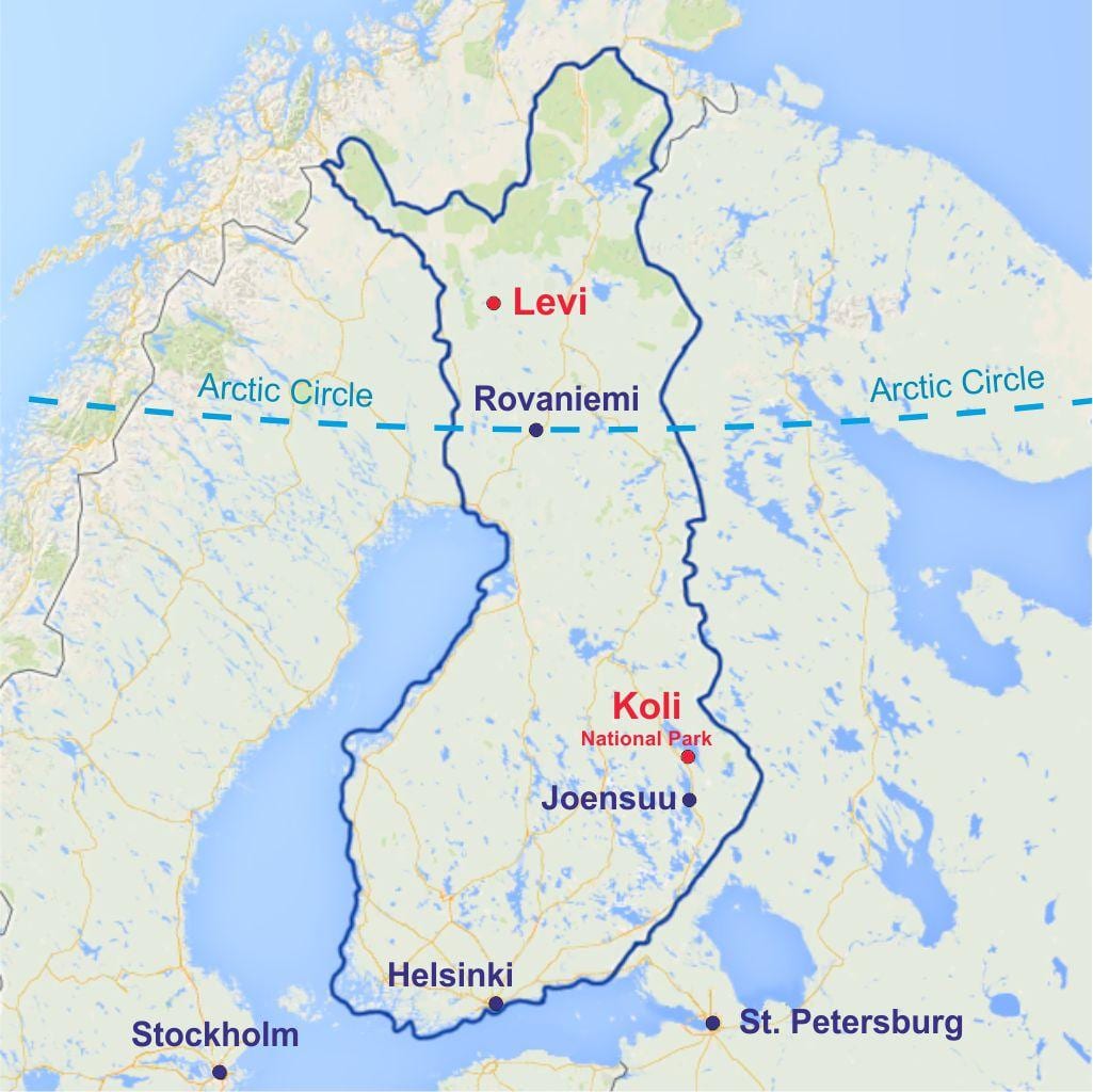 rovaniemi kaart, Soome
