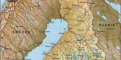 Kaarti Soome topograafiline